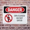 Signmission Spa Closed Do Not Enter Danger Sign, Plastic, 10in W x 7in L, 2PK OS-2PACK-DS-P-710-L-1633 - alternate 2